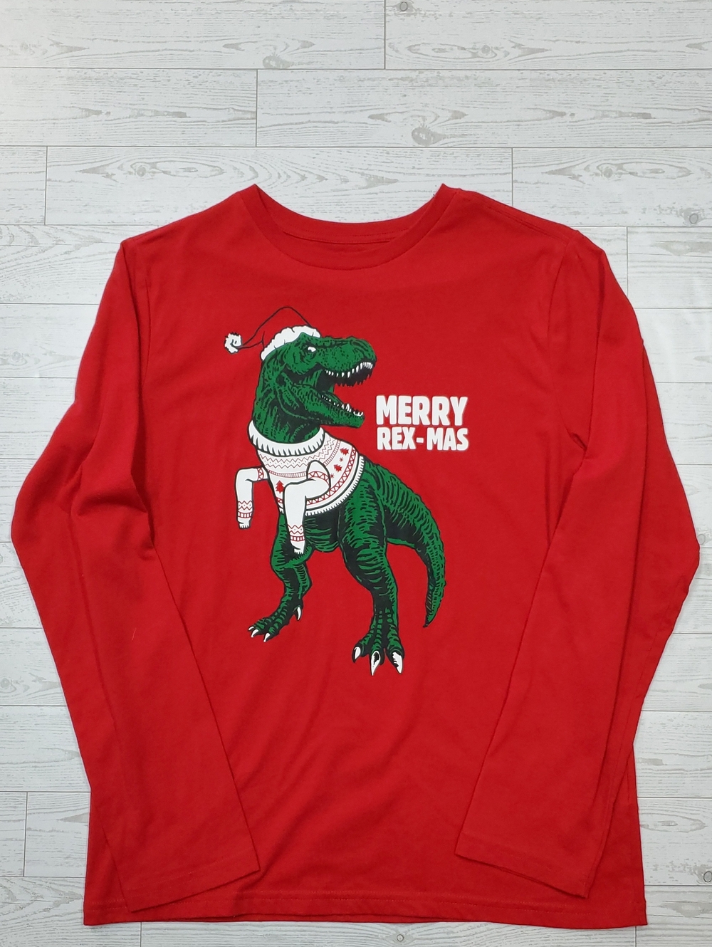 Merry Rex-Mas T-Rex Dinosaur Red Christmas Shirt